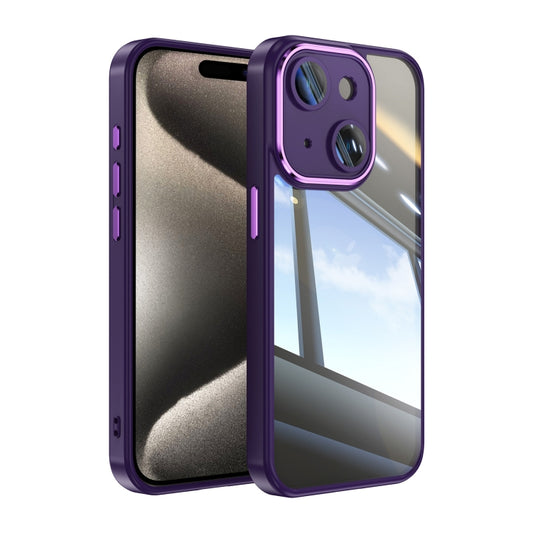 For iPhone 13 Acrylic Hybrid TPU Armor Shockproof Phone Case(Purple) - iPhone 13 Cases by buy2fix | Online Shopping UK | buy2fix