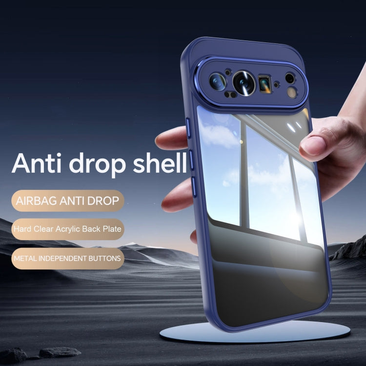 For Google Pixel 9 Pro XL Acrylic Hybrid TPU Armor Shockproof Phone Case(Blue) - Google Cases by buy2fix | Online Shopping UK | buy2fix