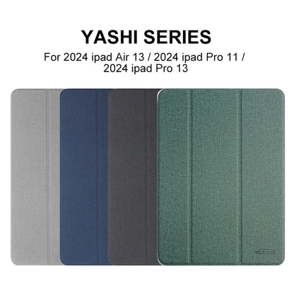 For iPad Pro 13 2024 Mutural YASHI Series Tablet Leather Smart Case(Green) - More iPad Cases by Mutural | Online Shopping UK | buy2fix