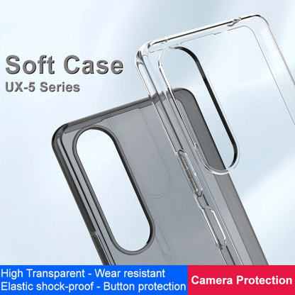 For Sony Xperia 1 VI IMAK UX-5 Series TPU Phone Case(Transparent Black) - Sony Cases by imak | Online Shopping UK | buy2fix