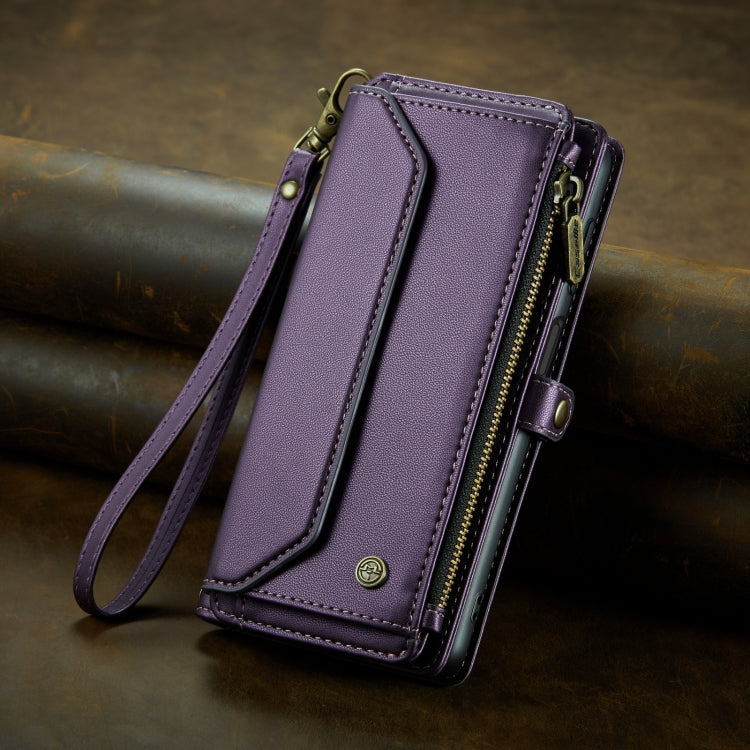 For Samsung Galaxy A51 4G CaseMe C36 Card Slots Zipper Wallet RFID Anti-theft Leather Phone Case(Purple) - Galaxy Phone Cases by CaseMe | Online Shopping UK | buy2fix