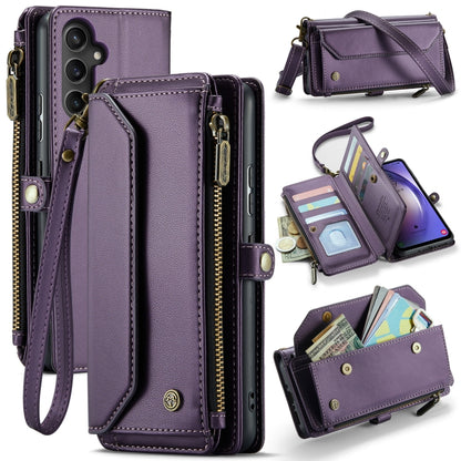 For Samsung Galaxy A54 5G CaseMe C36 Card Slots Zipper Wallet RFID Anti-theft Leather Phone Case(Purple) - Galaxy Phone Cases by CaseMe | Online Shopping UK | buy2fix