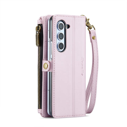 For Samsung Galaxy Z Fold6 5G CaseMe C36 Card Slots Zipper Wallet RFID Anti-theft Leather Phone Case(Pink) - Galaxy Z Fold6 5G Cases by CaseMe | Online Shopping UK | buy2fix