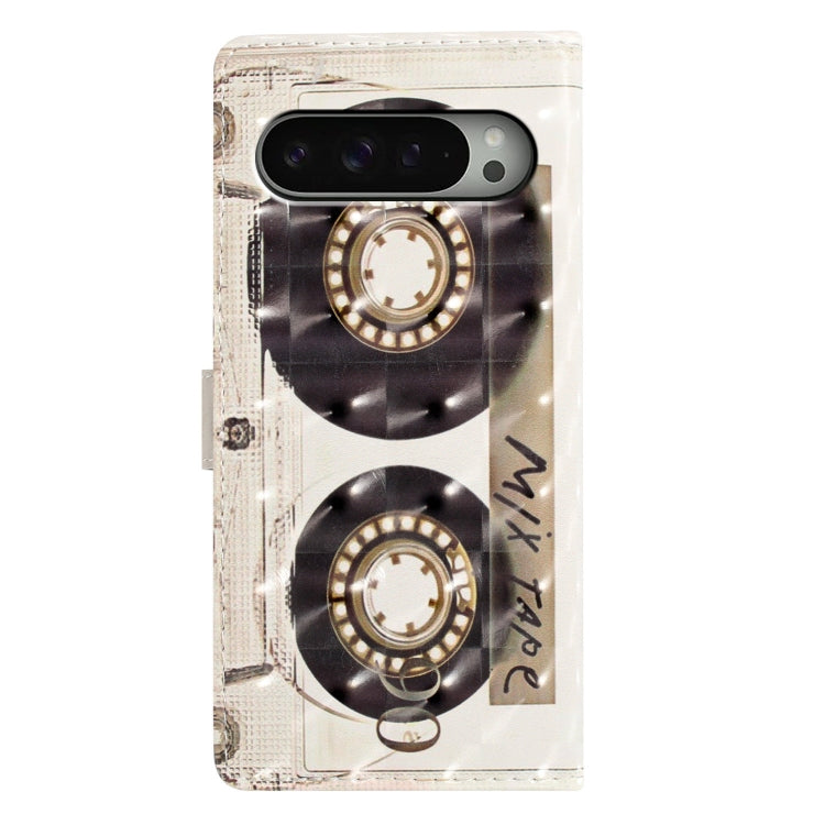 For Google Pixel 9 / 9 Pro 3D Pattern Leather Phone Case(Tape) - Google Cases by buy2fix | Online Shopping UK | buy2fix