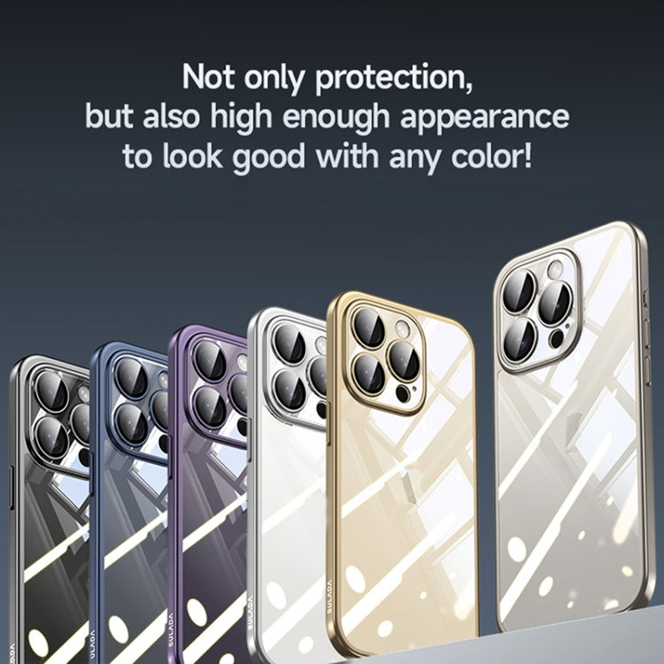 For iPhone 15 Pro Max SULADA Electroplating Frosted PC + TPU Shockproof Phone Case(Purple) - iPhone 15 Pro Max Cases by SULADA | Online Shopping UK | buy2fix