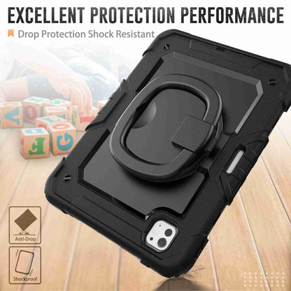 For iPad Pro 11 2024 Handle Silicone Hydric PC Tablet Case with Shoulder Strap(Black) - iPad Pro 11 2024 Cases by buy2fix | Online Shopping UK | buy2fix