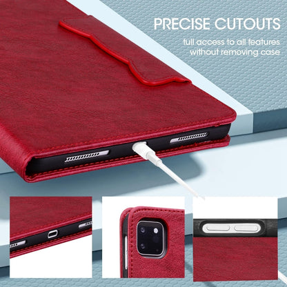 For iPad Pro 11 2024 Cat Buckle Leather Smart Tablet Case(Red) - iPad Pro 11 2024 Cases by buy2fix | Online Shopping UK | buy2fix