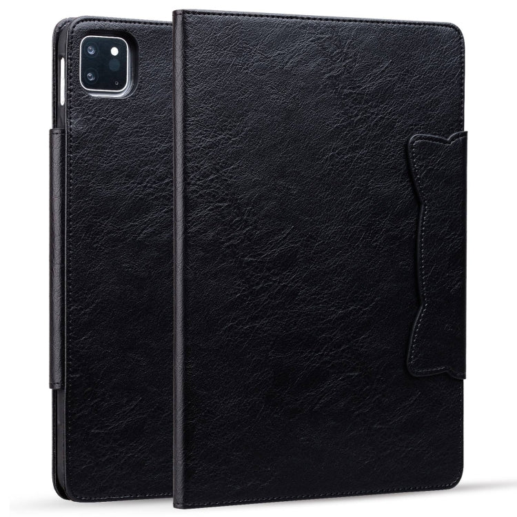 For iPad Pro 13 2024 Cat Buckle Leather Smart Tablet Case(Black) - iPad Pro 13 2024 Cases by buy2fix | Online Shopping UK | buy2fix