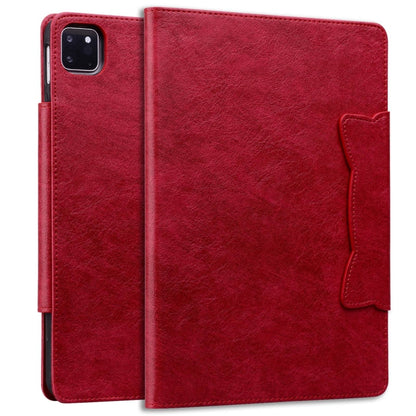 For iPad Pro 13 2024 Cat Buckle Leather Smart Tablet Case(Red) - iPad Pro 13 2024 Cases by buy2fix | Online Shopping UK | buy2fix