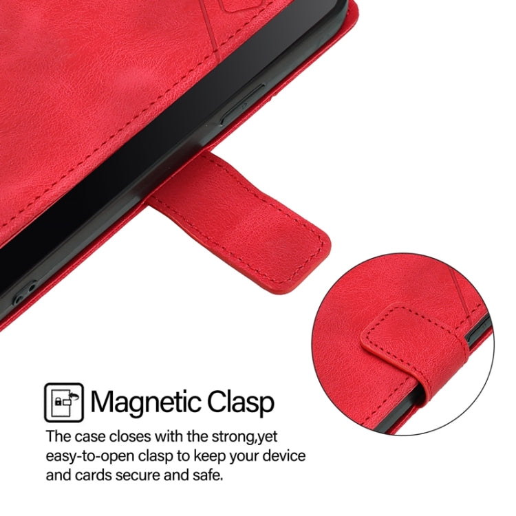 For Blackview A53 Skin Feel Embossed Leather Phone Case(Red) - More Brand by buy2fix | Online Shopping UK | buy2fix