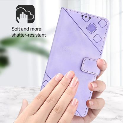 For Blackview A53 Skin Feel Embossed Leather Phone Case(Light Purple) - More Brand by buy2fix | Online Shopping UK | buy2fix