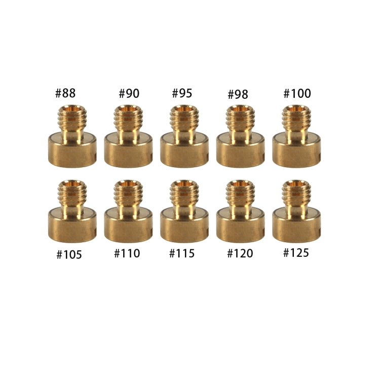 10pcs / Set Motorcycle Carburetor Nozzle for VM22-VM26 / 125CC-250CC(Yellow) - Engines & Engine Parts by buy2fix | Online Shopping UK | buy2fix