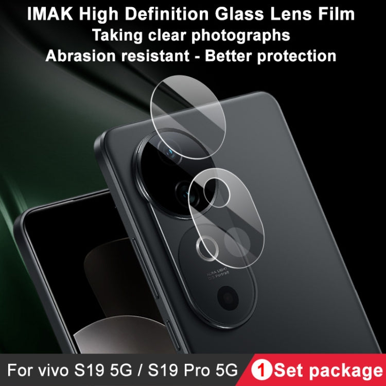 For vivo S19 5G / S19 Pro 5G 2pcs/Set imak HD Glass Rear Camera Lens Film - For Vivo by imak | Online Shopping UK | buy2fix