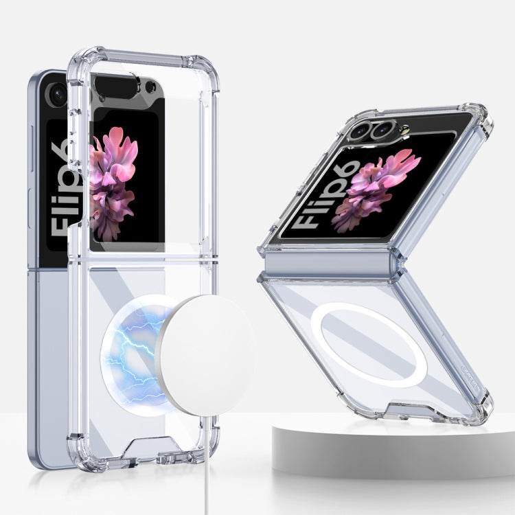 For Samsung Galaxy Z Flip6 GKK MagSafe Airbag Shockproof Phone Case(Transparent) - Galaxy Z Flip6 5G Cases by GKK | Online Shopping UK | buy2fix