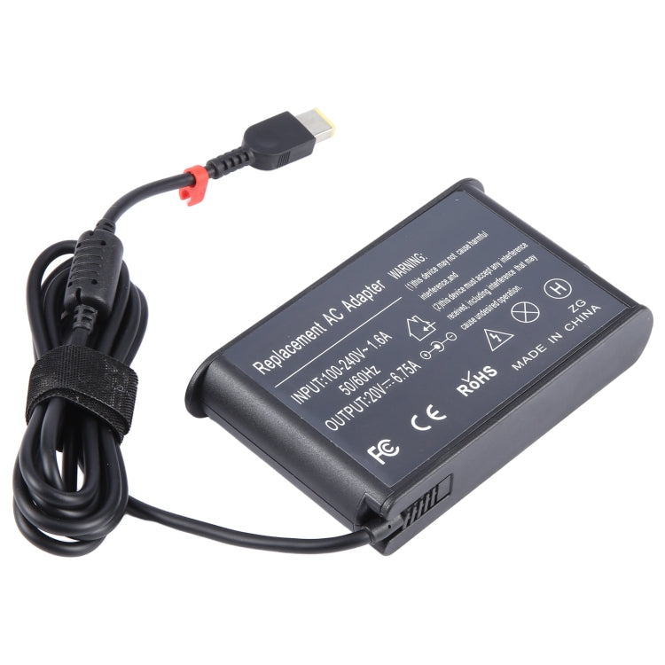 135W 20V 6.75A Laptop Notebook Power Adapter For Lenovo Big Square USB, Plug:US Plug - For Lenovo by buy2fix | Online Shopping UK | buy2fix