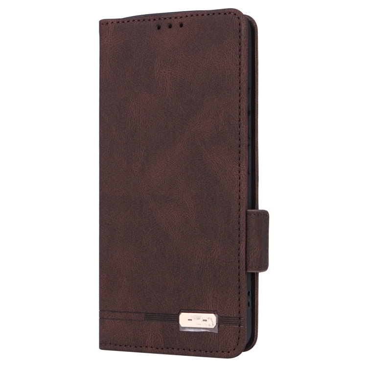 For Redmi K70 / K70 Pro Magnetic Clasp Leather Phone Case(Brown) - Xiaomi Cases by buy2fix | Online Shopping UK | buy2fix