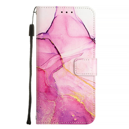 For Blackview A52 PT003 Marble Pattern Flip Leather Phone Case(Pink Purple Gold) - More Brand by buy2fix | Online Shopping UK | buy2fix