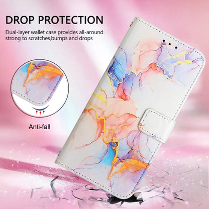 For Blackview A52 PT003 Marble Pattern Flip Leather Phone Case(Galaxy Marble White) - More Brand by buy2fix | Online Shopping UK | buy2fix