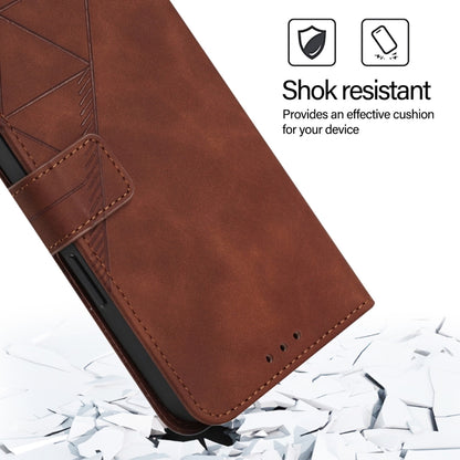 For Blackview Shark 8 Crossbody 3D Embossed Flip Leather Phone Case(Brown) - More Brand by buy2fix | Online Shopping UK | buy2fix