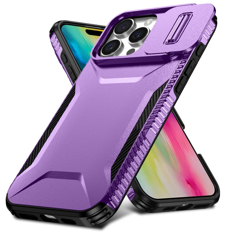 For iPhone 16 Pro Sliding Camshield Phone Case(Purple) - iPhone 16 Pro Cases by buy2fix | Online Shopping UK | buy2fix