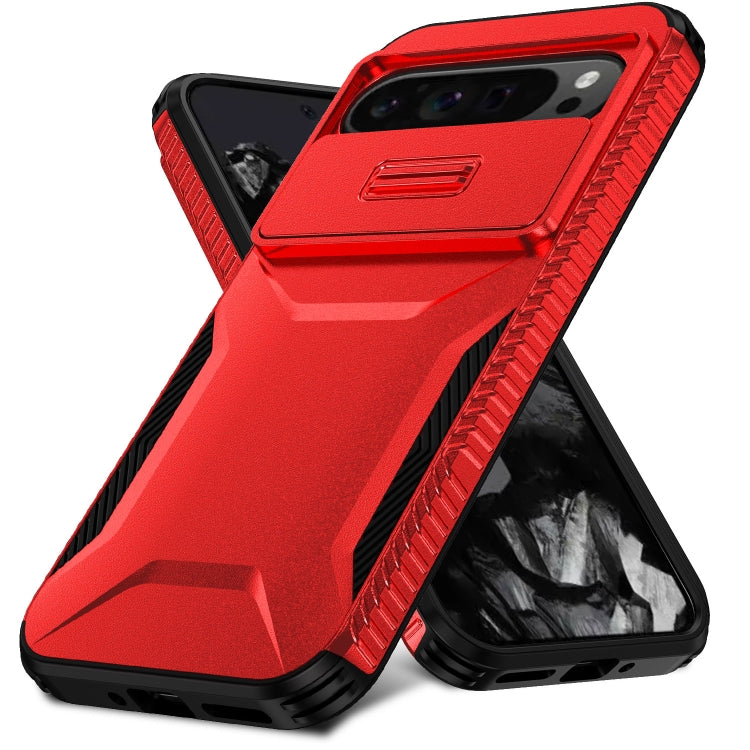 For Google Pixel 9 Pro XL Sliding Camshield Phone Case(Red) - Google Cases by buy2fix | Online Shopping UK | buy2fix