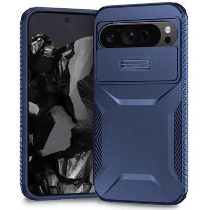 For Google Pixel 9 Pro XL Sliding Camshield Phone Case(Blue) - Google Cases by buy2fix | Online Shopping UK | buy2fix