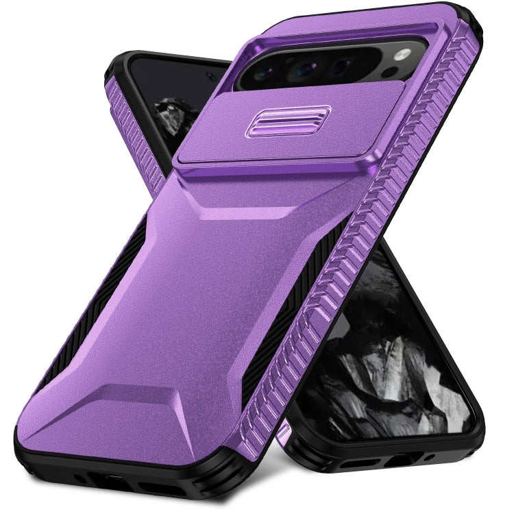 For Google Pixel 9 Pro XL Sliding Camshield Phone Case(Purple) - Google Cases by buy2fix | Online Shopping UK | buy2fix