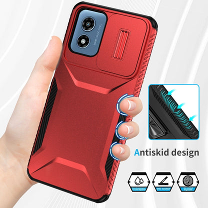 For Motorola Moto G Play 4G 2024 Sliding Camshield Phone Case(Red) - Motorola Cases by buy2fix | Online Shopping UK | buy2fix