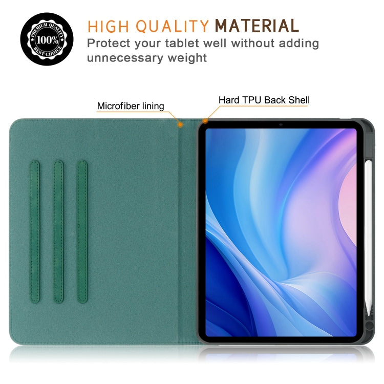 For iPad Pro 11 2024 Front Stand Smart TPU Leather Tablet Case(Green) - iPad Pro 11 2024 Cases by buy2fix | Online Shopping UK | buy2fix