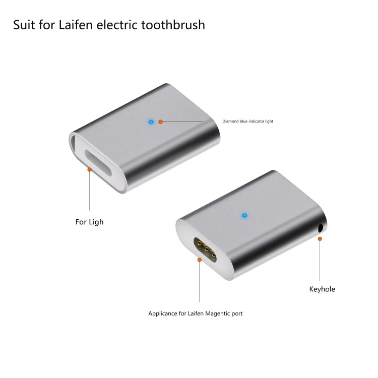 For Laifen Electric Toothbrush Magnetic Charging Adapter(8 Pin Female to Straight Head) - Toothbrushes by buy2fix | Online Shopping UK | buy2fix