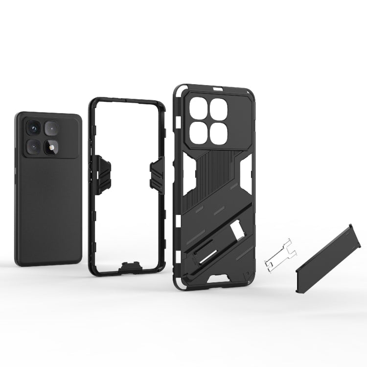 For Redmi K70 Ultra Global Punk Armor 2 in 1 PC + TPU Phone Case with Holder(Black) - Xiaomi Cases by buy2fix | Online Shopping UK | buy2fix