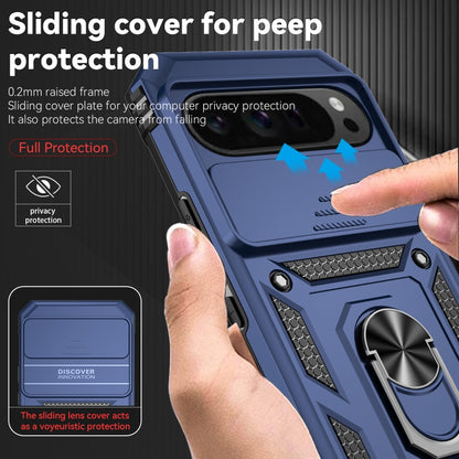 For Google Pixel 9 Pro Sliding Camshield Holder Phone Case(Blue) - Google Cases by buy2fix | Online Shopping UK | buy2fix