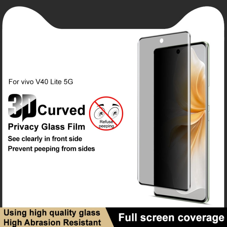 For vivo V40 Lite 5G imak 3D Curved HD Full Screen Anti-spy Tempered Glass Protective Film - vivo Tempered Glass by imak | Online Shopping UK | buy2fix