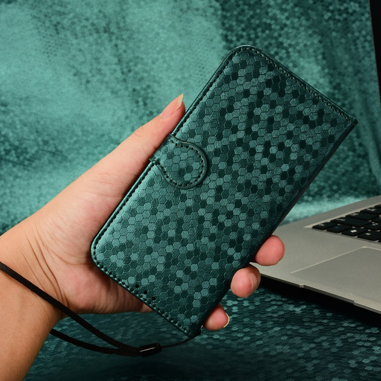 For Blackview Oscal Modern 8 / Color 8 Honeycomb Dot Texture Leather Phone Case(Green) - More Brand by buy2fix | Online Shopping UK | buy2fix