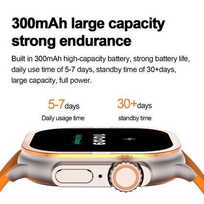 LEMFO HK96S 2.06 inch BT5.3 IP68 Sport Smart Watch, Support Bluetooth Call / Sleep / Blood Oxygen / Heart Rate / Blood Pressure Health Monitor(Orange) - Smart Watches by LEMFO | Online Shopping UK | buy2fix