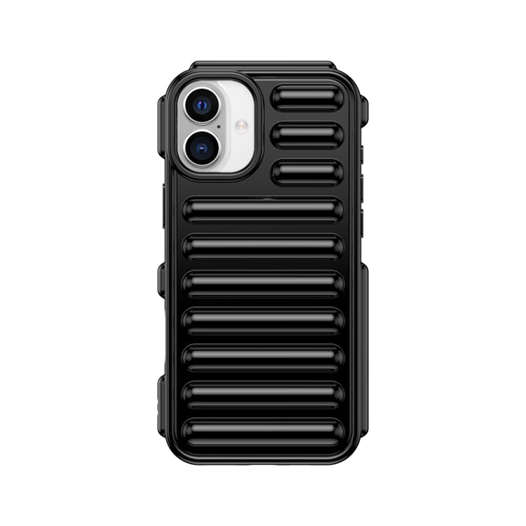 For iPhone 16 Plus Capsule Series Candy Color TPU Phone Case(Black) - iPhone 16 Plus Cases by buy2fix | Online Shopping UK | buy2fix