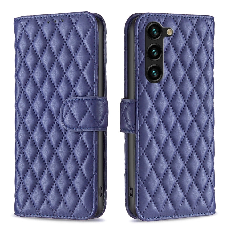 For Samsung Galaxy S25+ 5G Diamond Lattice Wallet Flip Leather Phone Case(Blue) - Galaxy S25+ 5G Cases by buy2fix | Online Shopping UK | buy2fix