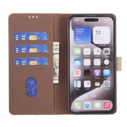 For Google Pixel 9 Pro Color Matching RFID Anti-theft Leather Phone Case(Brown) - Google Cases by buy2fix | Online Shopping UK | buy2fix