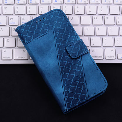 For Xiaomi Redmi K70 / K70 Pro Seven-shaped Embossed Leather Phone Case(Blue) - K70 Cases by buy2fix | Online Shopping UK | buy2fix