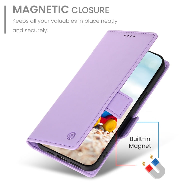 For Google Pixel 9 Side Buckle Magnetic Frosted Leather Phone Case(Purple) - Google Cases by buy2fix | Online Shopping UK | buy2fix