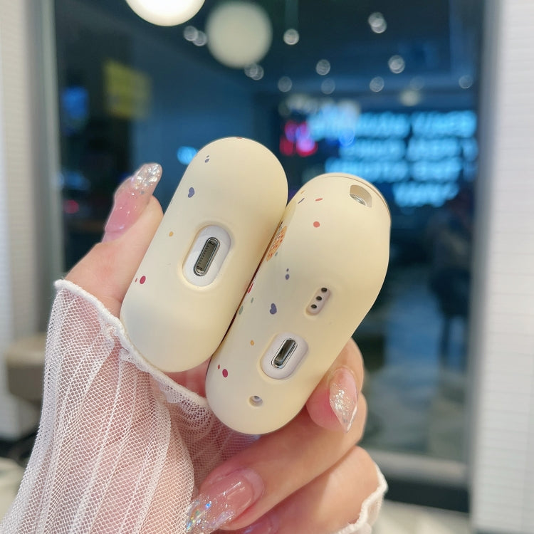 For AirPods 3 Cookies Pattern Earbuds Box Frosted TPU Case(Beige) - For AirPods 3 by buy2fix | Online Shopping UK | buy2fix