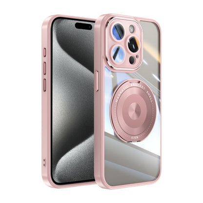 For iPhone 15 Pro Max 360 Holder Magsafe Acrylic Hybrid TPU Phone Case(Pink) - iPhone 15 Pro Max Cases by buy2fix | Online Shopping UK | buy2fix