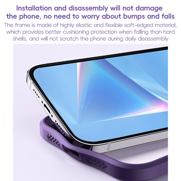 For iPhone 16 Plus MagSafe Airbag Shockproof Frosted Phone Case with Fold Holder(Purple) - iPhone 16 Cases by buy2fix | Online Shopping UK | buy2fix