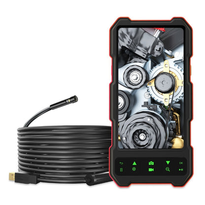 T21 4.5 inch IPS Color Screen 5.5mm Dual Camera Split Hard Cable Industrial Endoscope, Length:2m(Black Red) -  by buy2fix | Online Shopping UK | buy2fix