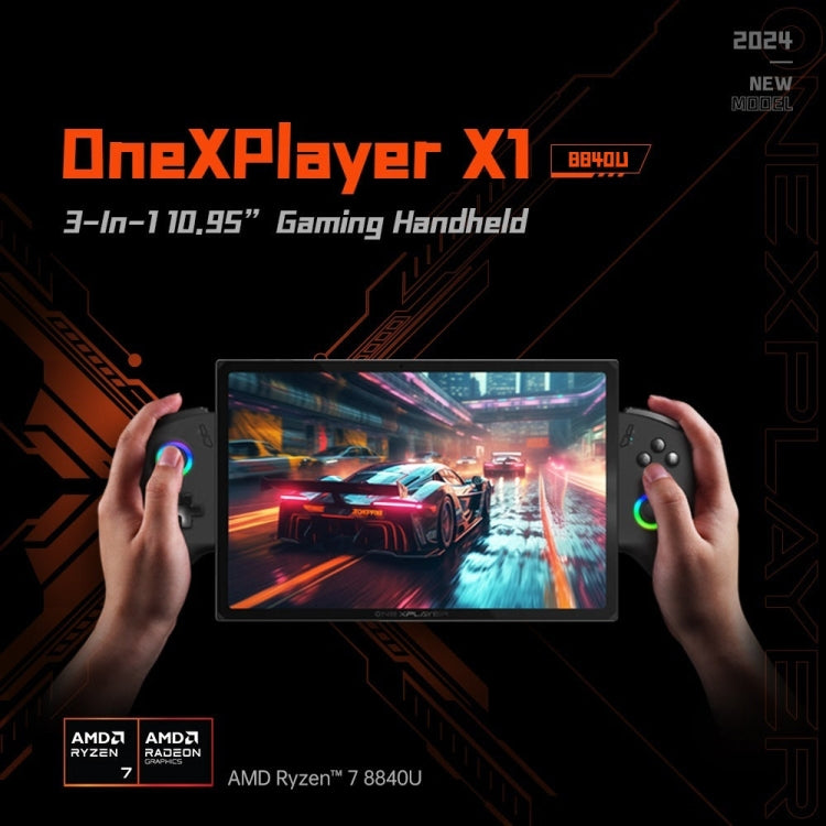 ONE-NETBOOK OneXPlayer X1 10.95 inch Handheld Game Console, 64GB+4TB, Windows 11 AMD Ryzen 7 8840U(Black) - Pocket Console by ONE-NETBOOK | Online Shopping UK | buy2fix