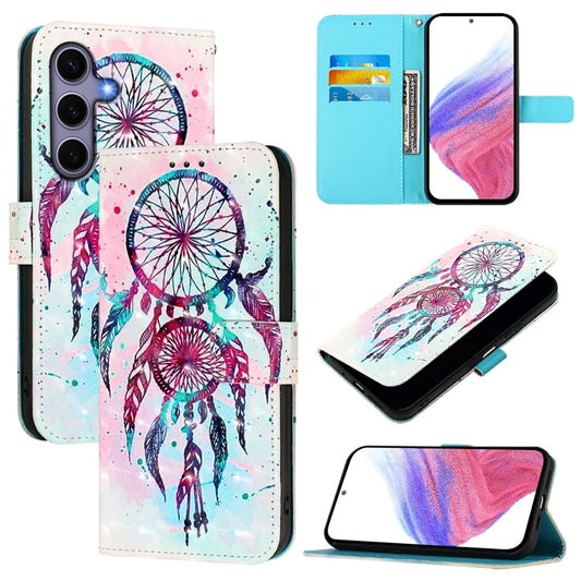 For Samsung Galaxy S25 5G 3D Painting Horizontal Flip Leather Phone Case(Color Drop Wind Chimes) - Galaxy S25 5G Cases by buy2fix | Online Shopping UK | buy2fix