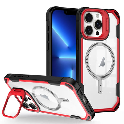 For iPhone 13 Pro Max Transparent Acrylic MagSafe Lens Holder Phone Case(Red) - iPhone 13 Pro Max Cases by buy2fix | Online Shopping UK | buy2fix