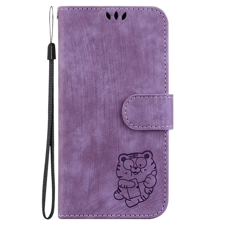 For Redmi K70 / K70 Pro Little Tiger Embossed Leather Phone Case(Purple) - K70 Cases by buy2fix | Online Shopping UK | buy2fix