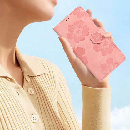 For Samsung Galaxy S25+ 5G Flower Embossing Pattern Leather Phone Case(Pink) - Galaxy S25+ 5G Cases by buy2fix | Online Shopping UK | buy2fix