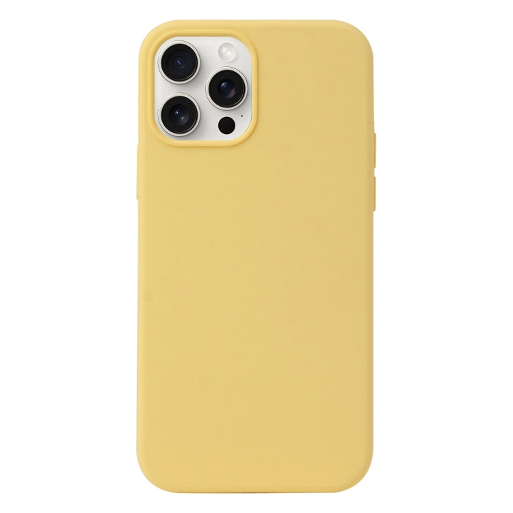 For iPhone 16 Pro Liquid Silicone Phone Case(Yellow) - iPhone 16 Pro Cases by buy2fix | Online Shopping UK | buy2fix